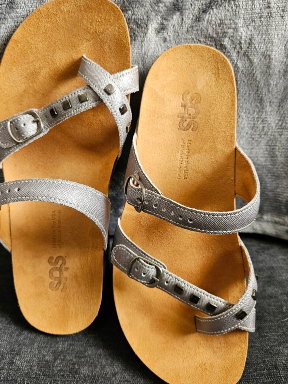 SAS Jett Toe Loop Slide Sandal SZ 8.5 Wide